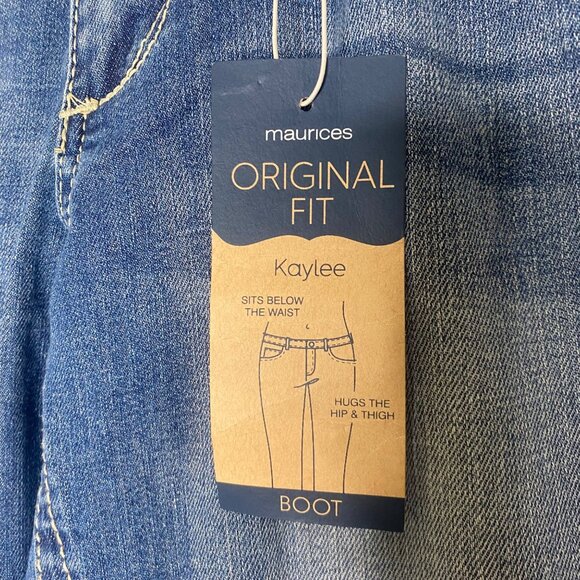 Maurices Womens Original Fit Kaylee Bootcut Jeans Long 7/8 Medium Wash Denim NWT - Picture 4 of 12